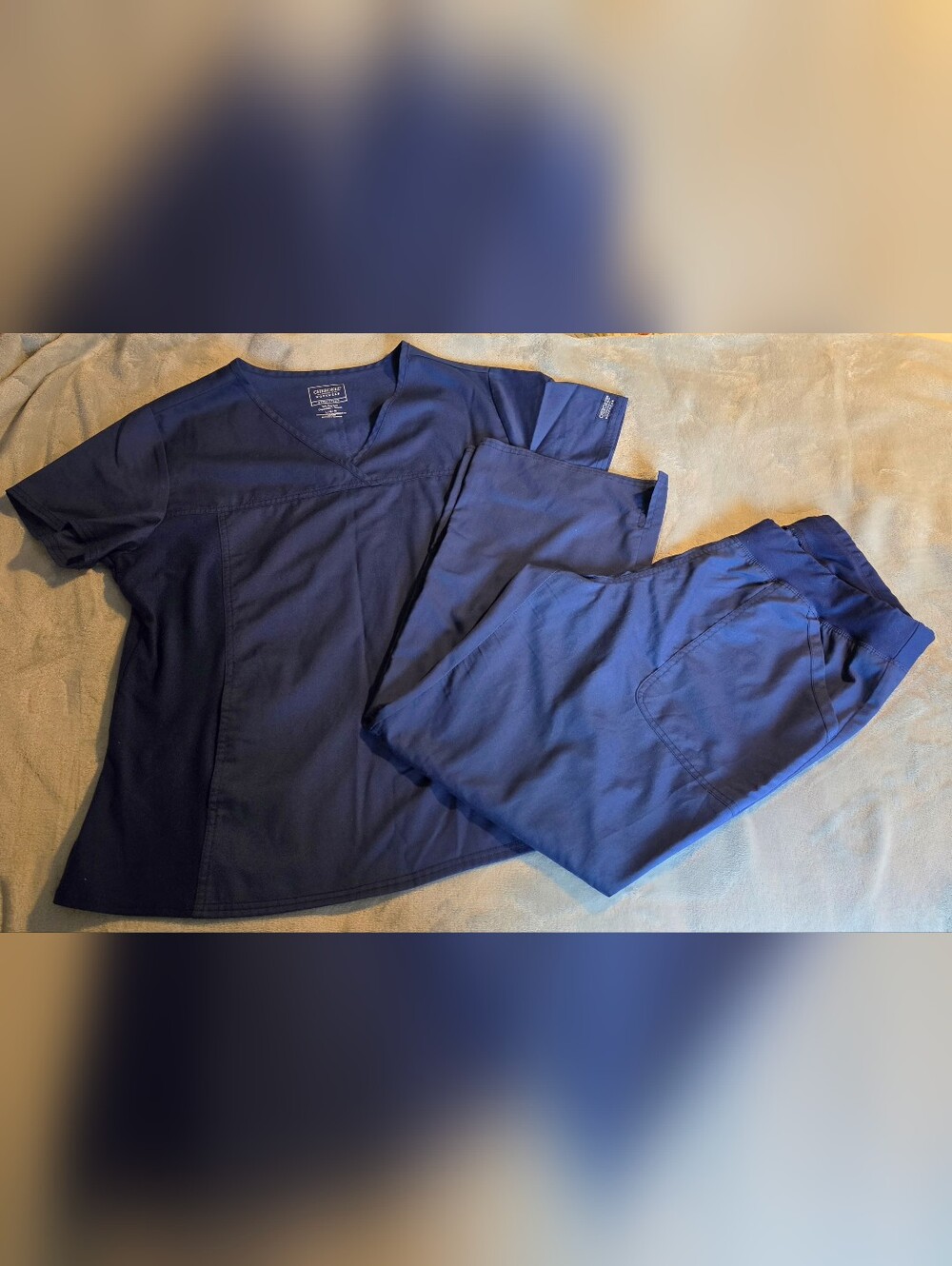 Women's Cherokee Navy Scrub Set